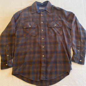 Vintage DAVID TAYLOR FLEECE FLANNEL BUTTON UP JACKET SHIRT MEN'S Size Medium
